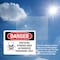 Signmission Pesticide Storage Area Authorized Only Danger Sign, Plastic, 10in W x 7in L, 2PK OS-2PACK-DS-P-710-L-2036 - alternate 2